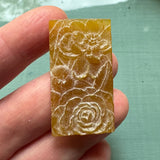 Rose and Peony Keyfob