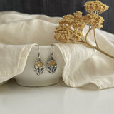 Yarrow and Citrine Earrings