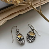 Yarrow and Citrine Earrings