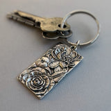 Rose and Peony Keyfob