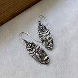 Rose and Peony Earrings | READY TO SHIP