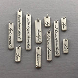 Personalized Multi Charm Handwriting Necklace, Authentic Love