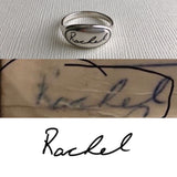 Personalized Handwriting Ring, Pure Love