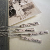 Personalized Handwriting Necklace, Authentic Love