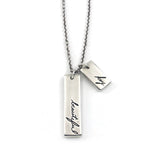 Personalized Multi Charm Handwriting Necklace, Authentic Love