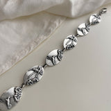 Hummingbird and Yarrow Link Bracelet