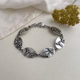 Hummingbird and Yarrow Link Bracelet