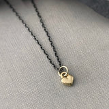 Tiny Heart Necklace, 14k Heart