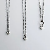 Tiny Heart Necklace, Sterling Silver