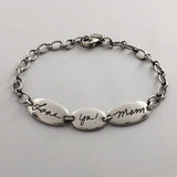 Personalized Multi Charm Handwriting Bracelet, Sweet Love