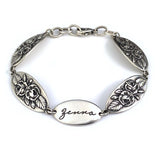 Personalized Handwriting Bracelet, Victorian Rose