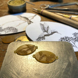 Hummingbird and Yarrow Earrings