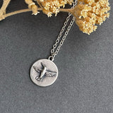 Joyful Hummingbird Necklace, Silver | Ready to Ship