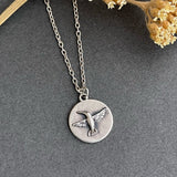 Joyful Hummingbird Necklace, Silver | Ready to Ship
