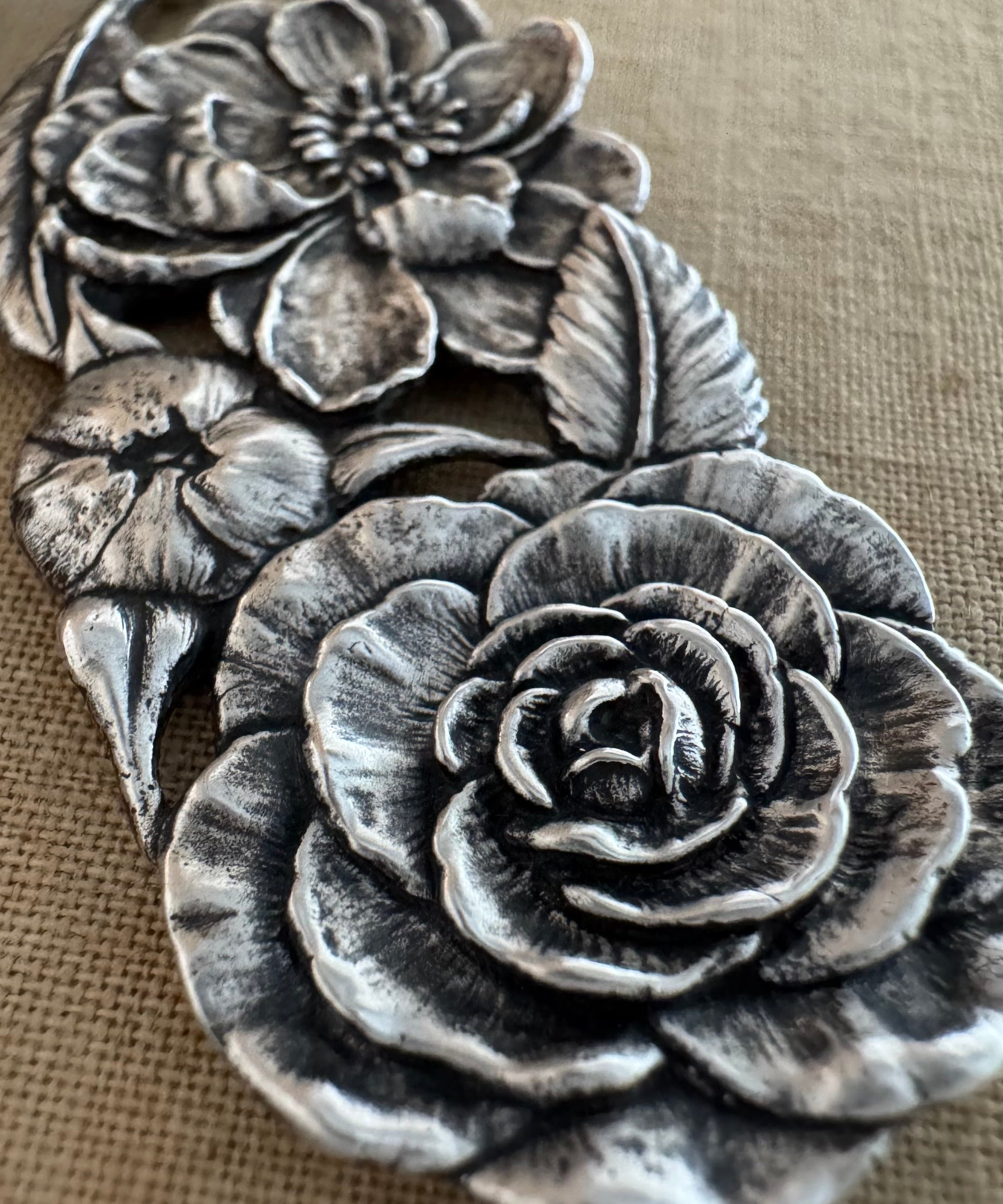 Rose and Peony Statement Necklace