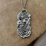 Rose and Peony Statement Necklace