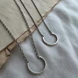 Storytelling Charm Holder Necklace, Medium Cable Chain