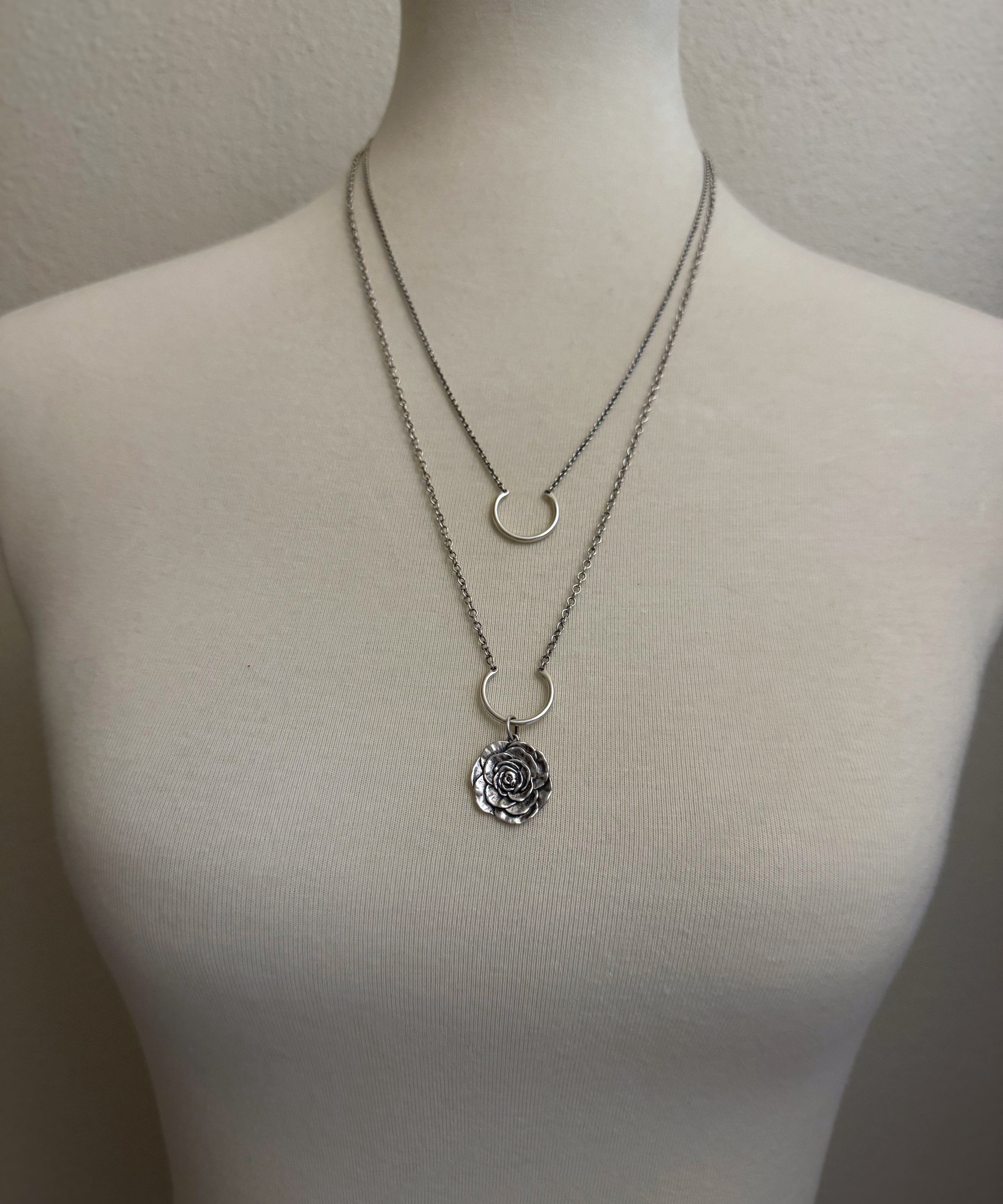 Storytelling Charm Holder Necklace, Small Cable Chain