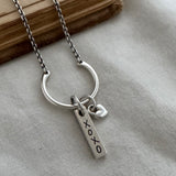 Personalized Handwriting Charm, Tiny Bar
