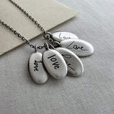 Personalized Handwriting Charm, Elongated Oval