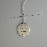 Personalized Handwriting Necklace, Love Is Everywhere
