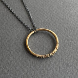 Pollen Ring Necklace, 14k Gold Charm |  READY TO SHIP