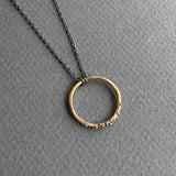 Pollen Ring Necklace, 14k Gold Charm |  READY TO SHIP