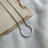 Storytelling Charm Holder Necklace, Small Cable Chain