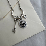 Storytelling Charm Holder Necklace, Small Cable Chain