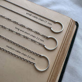 Storytelling Charm Holder Necklace, Long and Short Chain