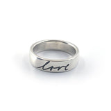 Personalized Handwriting Ring, Authentic Love