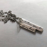Personalized Multi Charm Handwriting Necklace, Authentic Love