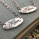 Personalized Handwriting Necklace, Pure Love
