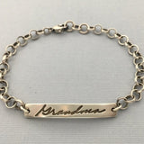 Personalized Handwriting Bracelet, Authentic Love