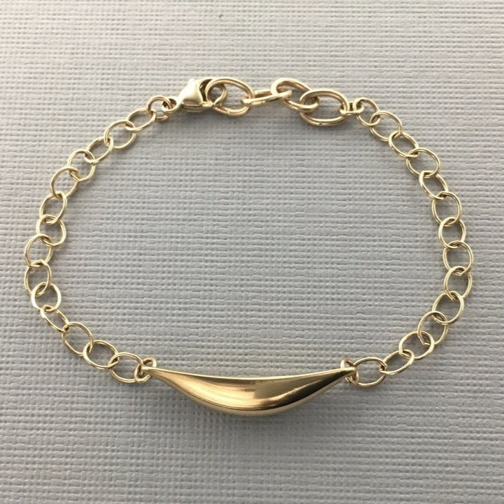 Boat Bracelet, 14k Gold