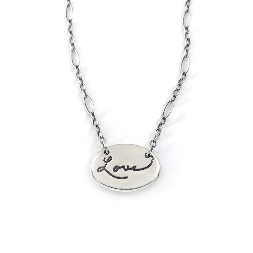 Personalized Handwriting Necklace, Sweet Love