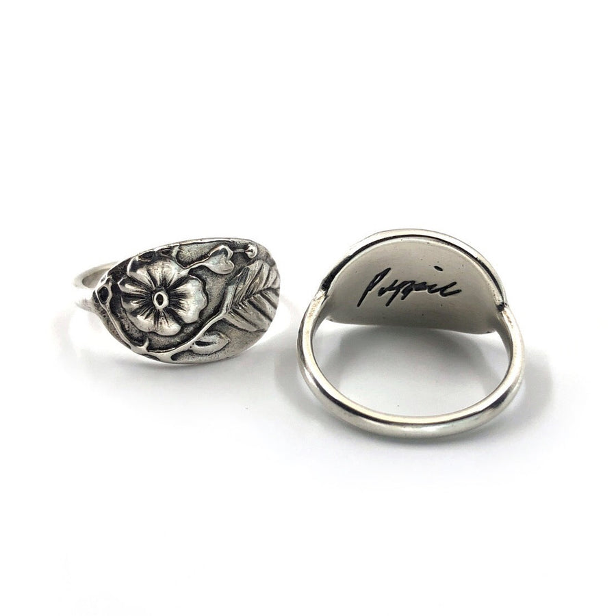 Personalized Handwriting Ring, Where Love Grows