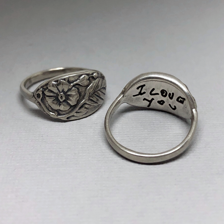 Personalized Handwriting Ring, Where Love Grows